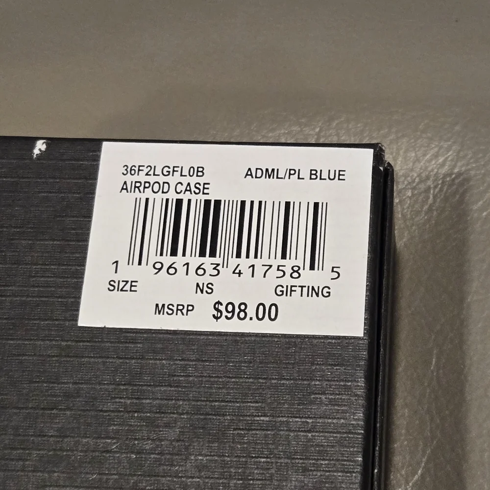 Airpod Case With Lanyard Blue Michael Kors NWT